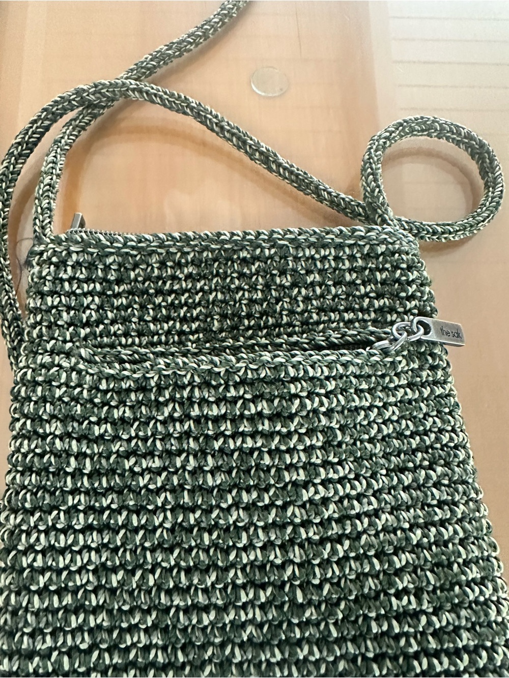 Handwoven Olive Green Crossbody Bag - The Sak